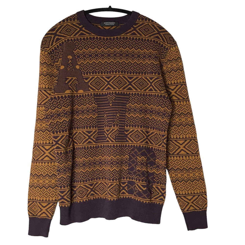 Scotch & Soda AMS Crewneck Sweater Cotton Knit Long Sleeve Pullover Men's Small